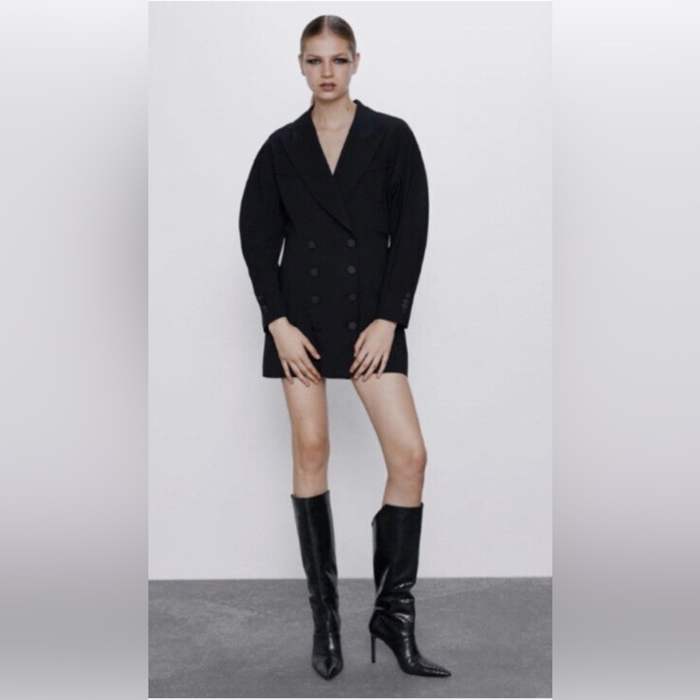 Zara tuxedo dress.